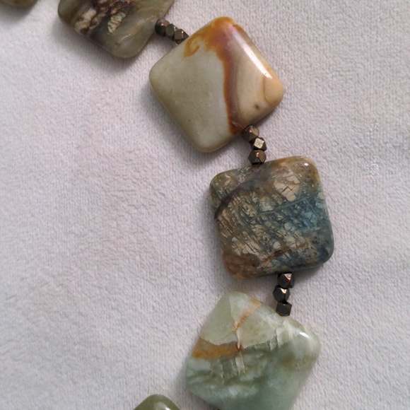 Multi-Color Gemstone Necklace, New, Gold Over Sterling Silver Clasp - Picture 6 of 10